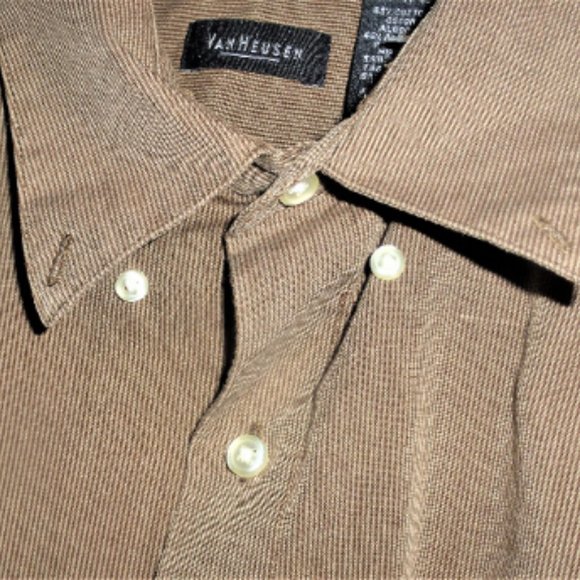 Van Heusen Men's DRESS Shirt XL 17-17 1/2 Pin Stripe Shirt Vintage Shirt Suit - Picture 1 of 5